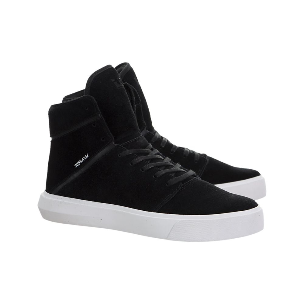 Chaussures de Skate Supra Camino Noir Black/White Homme | BLS-92716445